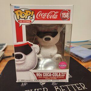 Funko Pop! Ad Icons #158 – 90s Coca-Cola Polar Bear (Flocked) – Exclusive Vinyl